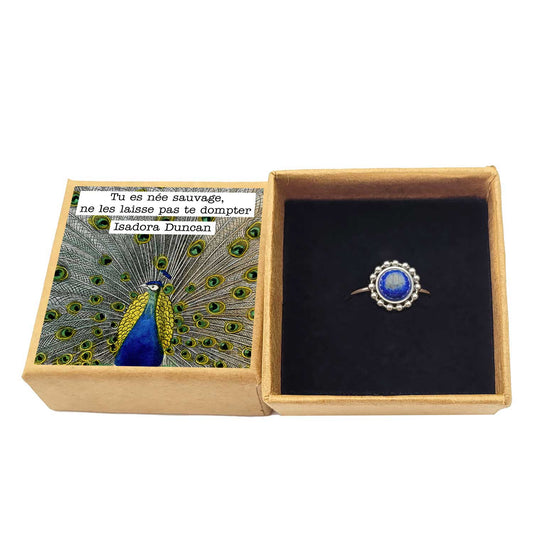 Bague Ninon Lapis-lazuli argenté