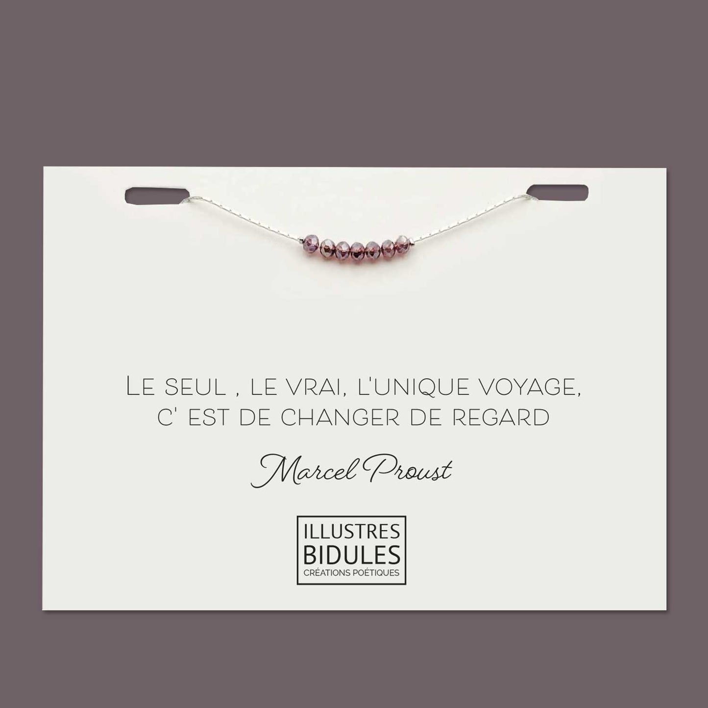 Bracelet Isadora Prune - Argenté