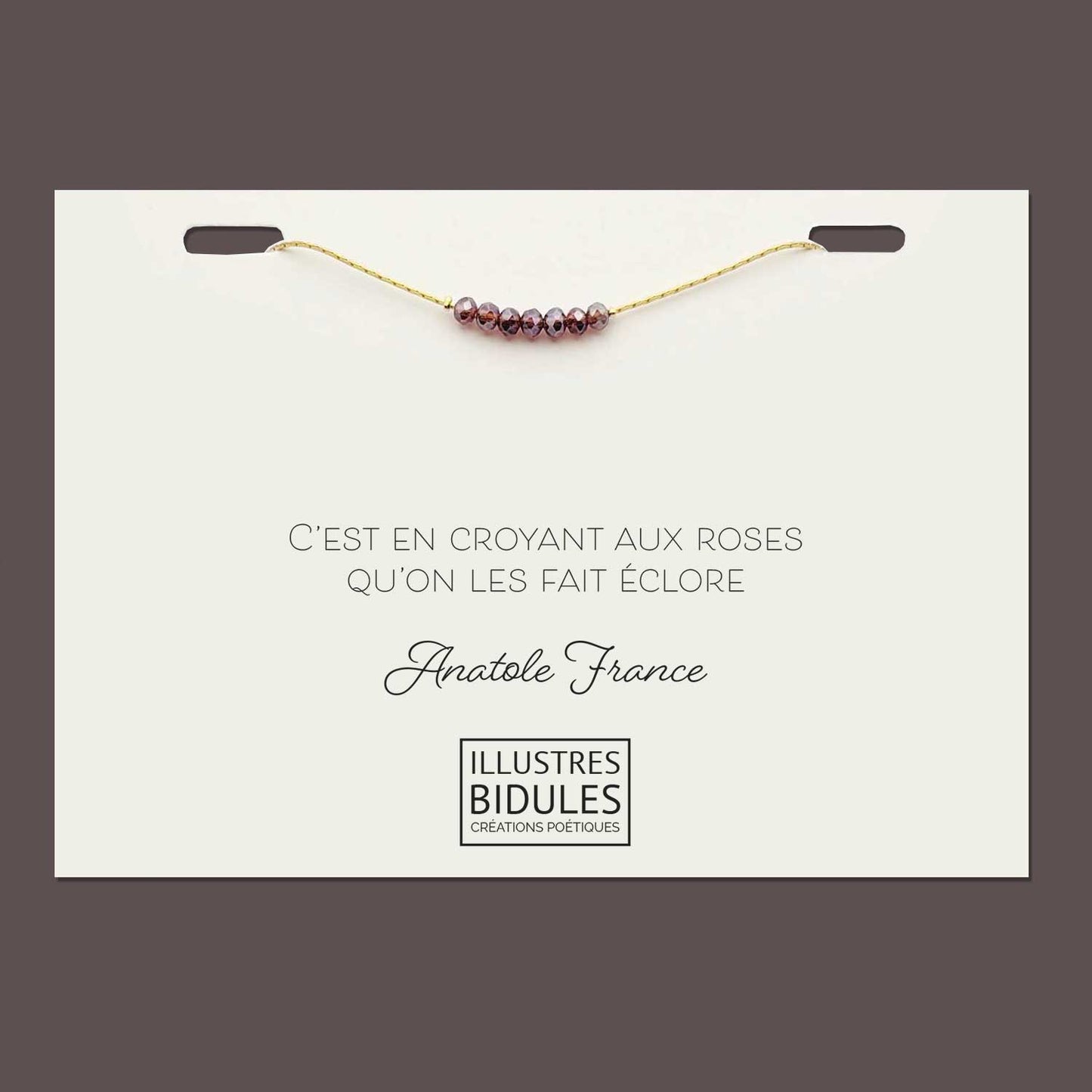 Bracelet Isadora Prune - Doré